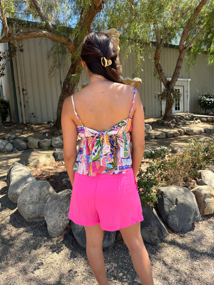 Pastel Garden Babydoll Cami Top