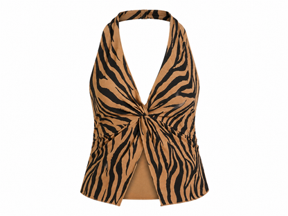 Tiger Stripe Wild Side Halter Top