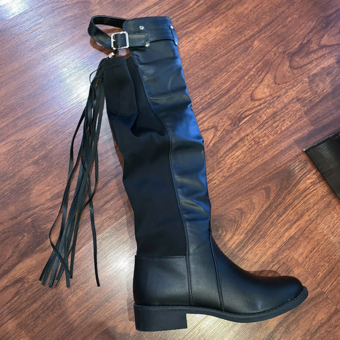 Black Riding Boots Tassle